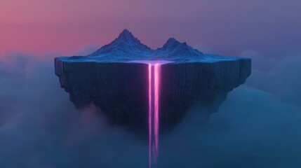 Wall Mural - a mountain with a lava flow coming out of it