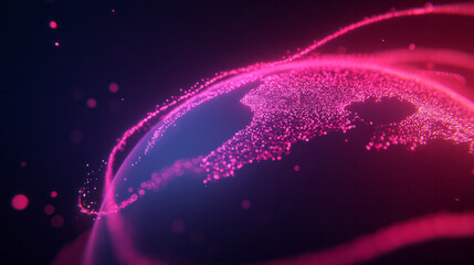 Poster - A vibrant rendering of a global network with curved lines connecting points across a 3D globe,