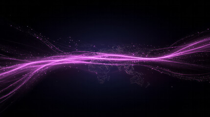 Poster - A vibrant rendering of a global network with curved lines connecting points across a 3D globe,