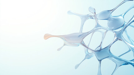Poster - A delicate 3D glass structure featuring complex interconnected lines and shimmering transparent surfaces, creating a captivating visual effect,