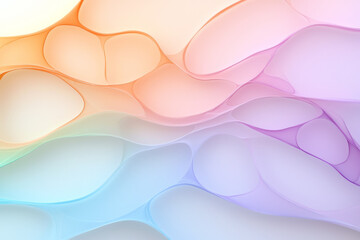 Poster - An elegant abstract glass web with fine, intricate patterns and soft pastel hues, floating gracefully in a serene environment,