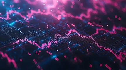 Poster - futuristic digital background featuring integrated market graphs financial data patterns and abstrac