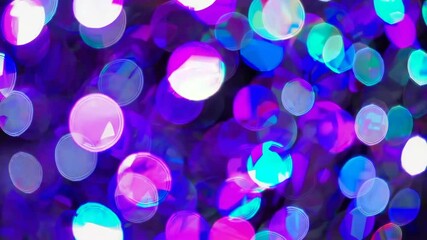 Poster - Colorful bokeh lights abstract background, vibrant festive concept