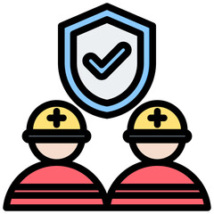 Poster - Rescue Team Outline Color Icon