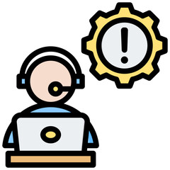 Poster - Incident Command Centre Outline Color Icon