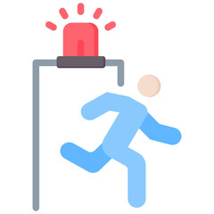 Poster - Emergency Exit Flat Icon