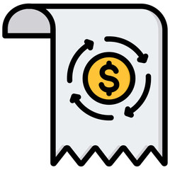 Poster - Automated Billing Outline Color Icon