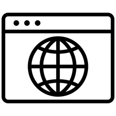 Poster - Web Browser Outline Icon