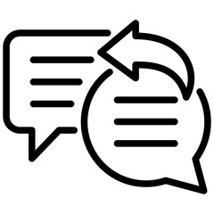 Poster - Auto Reply Outline Icon