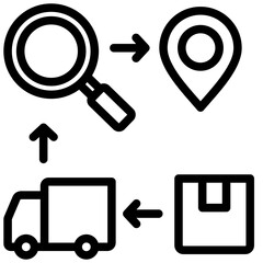 Poster - Order Tracking Outline Icon
