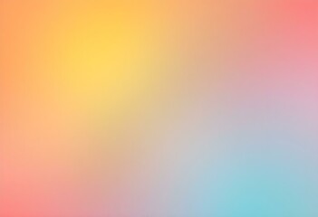 Poster - Soft gradient background with pastel rainbow colors blending from orange to pink to blue. Abstract blurred texture for design projects, website headers and social media banners