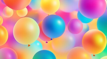 Wall Mural - a vibrant festival balloon gradient background.featuring bright and cheerful colors.highlighting joy