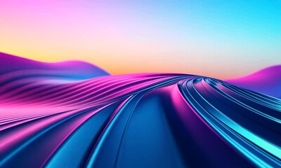 Poster - Tech Art Abstract Creative Colorful Fluid kv visual design 
