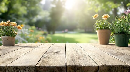 Aufkleber - Cozy countryside bar setting featuring a wooden table board with visible grain texture in the foreground perfect for creating creative mockups designs and backgrounds