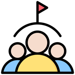 Poster - Team Outline Color Icon