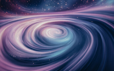 Wall Mural - A swirling galaxy of stars and nebulae with a purple hue