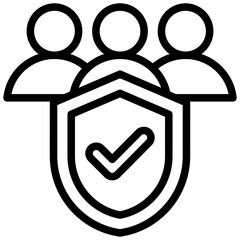 Poster - Security Team Outline Icon