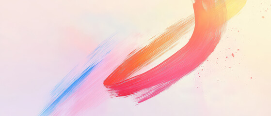Wall Mural - A colorful painting with a red line in the middle