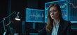 © Tamii - A businesswoman experiencing burnout, with a tired expression and a computer screen glowing in the background , symbolizing project pressure