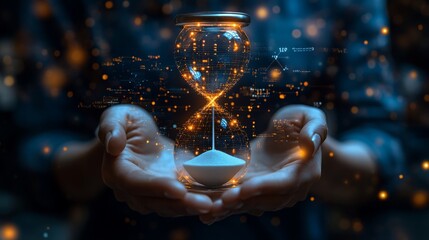 Poster - Hands gently hold a glowing DNA strand, symbolizing breakthroughs in genetic research and innovation