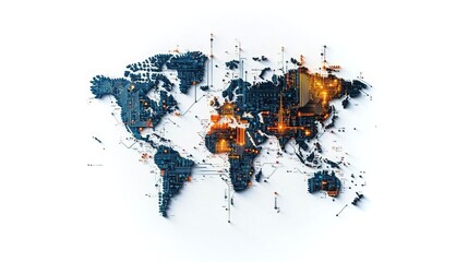 Poster - Interactive digital wallet visualization showcasing global connectivity and advanced technology