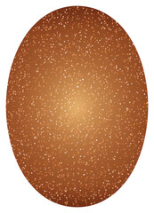 Canvas Print - PNG Brown oval icon glitter shape