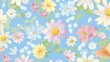 © cao - A charming spring background adorned with an array of spring flowers and delicate daisies. The vibrant colors and sweet scents of these blossoms create a refreshing and inviting atmosphere