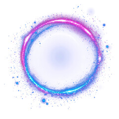 Canvas Print - PNG Pink color light circle colors blue illustration.