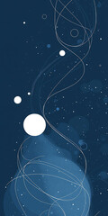 Wall Mural - abstract blue cosmos