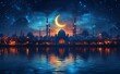 © Mark - A serene moonrise overlooking the eastern palace, Ramadan wallpaper