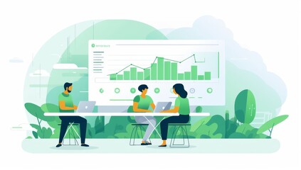 Poster - Teamwork, Data Analysis and Business Growth Visualized