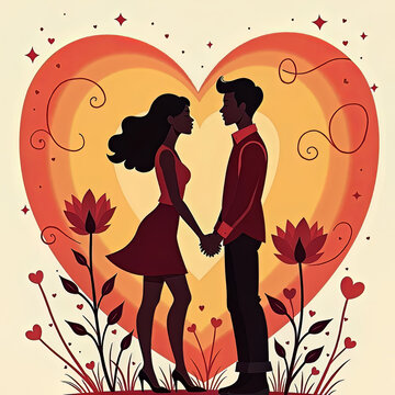 Valentine’s Day Greeting Card with Elegant Heart Designs