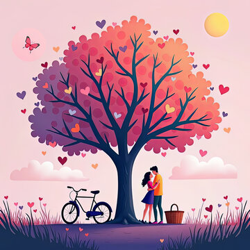 Valentine’s Day Greeting Card with Elegant Heart Designs