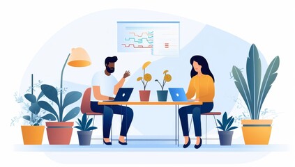 Poster - Collaborative Teamwork in a Modern Office Space