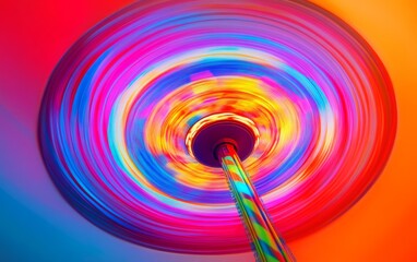 Wall Mural - a vibrant gradient background with carnival ride colors.featuring bright reds, blues, and yellows.co