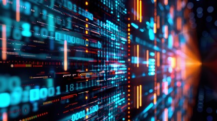 Binary Code Abstract Background