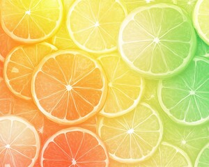Wall Mural - a vibrant gradient background with citrus burst colors.featuring bright oranges, yellows, and greens