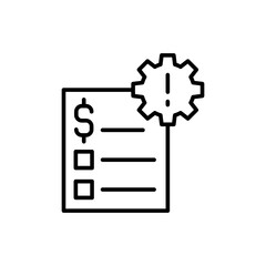 Poster - Business risk outline icons, minimalist vector illustration ,simple transparent graphic element .Isolated on white background