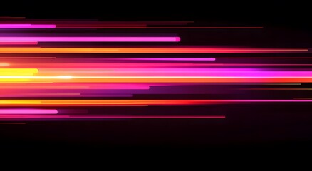 Poster - Representing the fast data transfer speeds in digital fiber optic network technology, which creates an abstraction through brightly colored lights that suggest an improved internet connection.