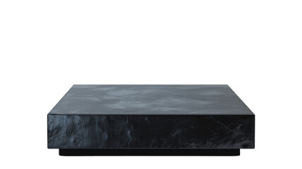 Poster - sleek charcoal platform table with minimalist design, perfect for product display or modern interior decor. smooth surface and dark tone add touch of elegance to any setting