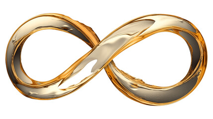 Aufkleber - gold and silver infinity symbol with shimmering brush effect, representing endless possibilities and elegance. metallic sheen adds luxurious touch to design