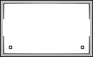 A balanced and symmetrical logo design in black and white.  A classic frame on a white background, built from geometric shapes and clean lines, creates a timeless and elegant aesthetic.eps