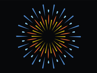 colorful exploding festival fireworks, fireworks colorful icon