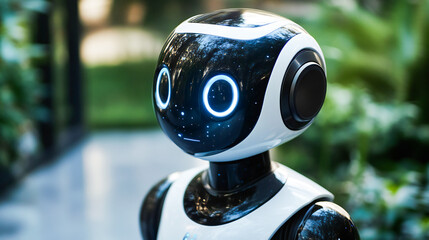 Fototapete - Chat bot, virtual online assistant robot powered by AI. Chatbot to answer customer's questions on website, help and assistance