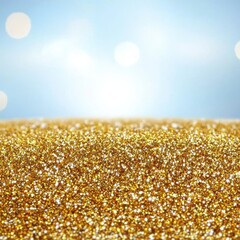 Poster - Simple Gold Glitter Texture Fading into White Background for Creative Projects