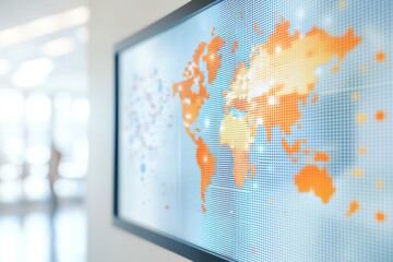 Leinwandbilder - Digital Interface Display of Global Supply Chain Data Visualization