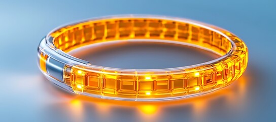 Poster - Illuminated Futuristic Bracelet with Amber LED Lights