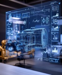 Poster - Holographic 3D Model of a Vehicle with Engineering Data Overlay