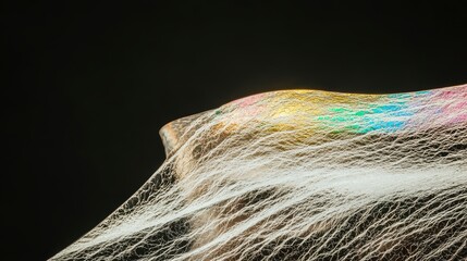 Iridescent Foil Ribbon  Spiderweb Texture  Abstract Background  Halloween  Decoration