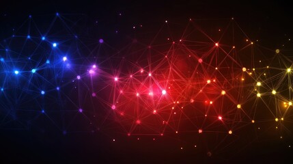 Poster - A tech concept showing AI algorithms displayed as glowing neural networks.